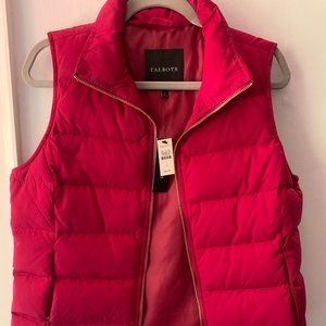 NWT - Talbots Red Puffer Vest - Size S